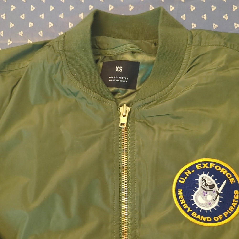 Expeditionary Force Green Bomber Jacket with Patch
